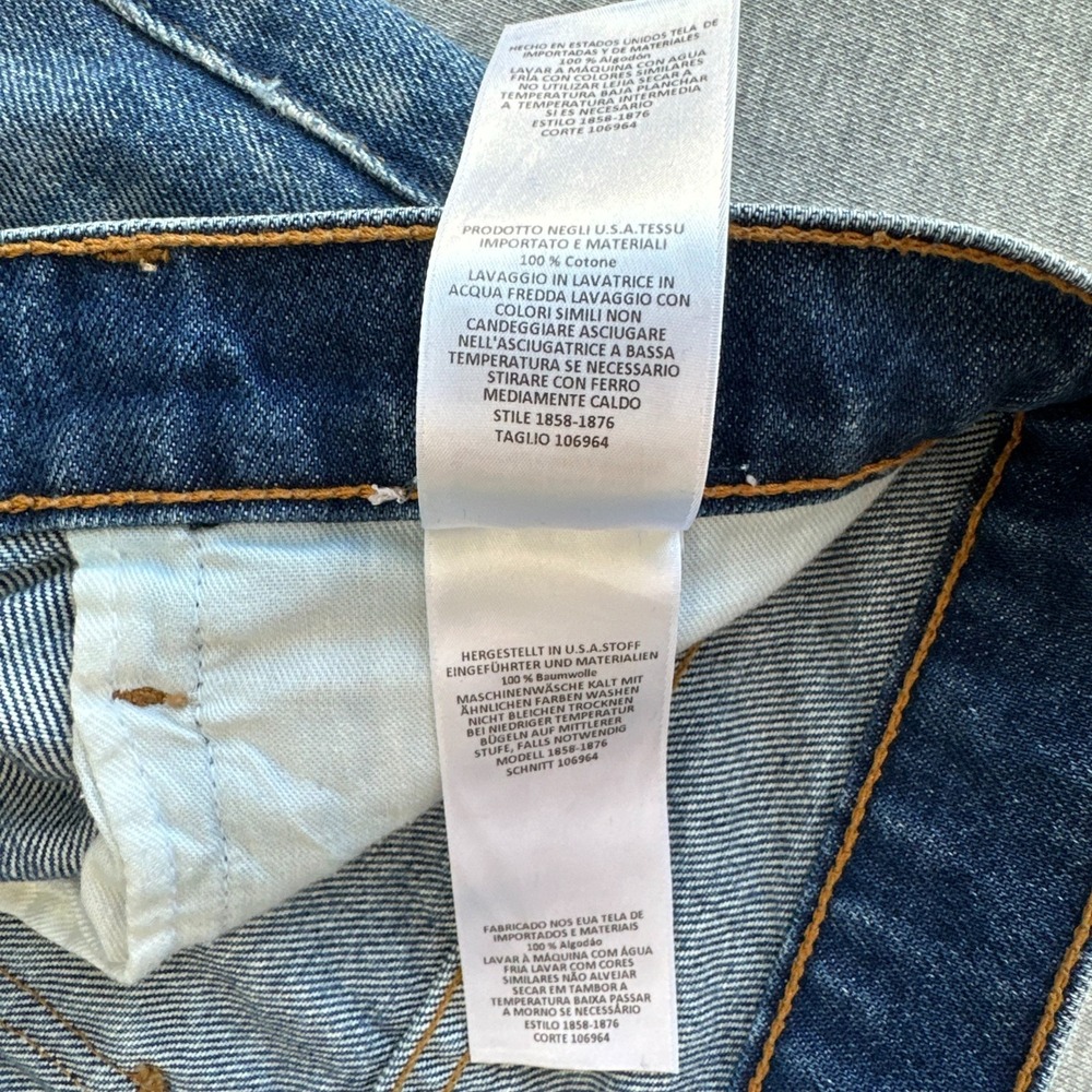 Current Elliott The Slouchy Skinny Jeans Zephyr Destroy Blue W24 Made in USA - Picture 6 of 16